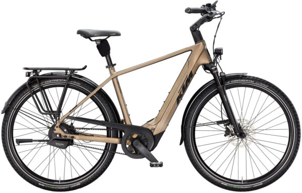 KTM MACINA CITY 810 Belt, stufenlose Nabenschaltung, Herrenfahrrad, Diamant, Modell 2025, 28 Zoll 56 cm olive pearl matt (black+orange)