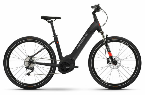 Haibike Trekking 6 Cross matte black red reflex 27,5" 630 Wh Wave