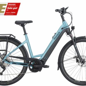 Pegasus Premio Evo 10 Lite (750 Wh), 10 Gang Kettenschaltung, Damenfahrrad, Wave, Modell 2024, 28 Zoll 55 cm summit lake blue