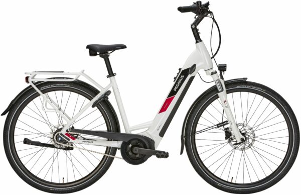 Pegasus Solero Evo 8R 26 (500 Wh), 8 Gang Nabenschaltung, Damenfahrrad, Wave, Modell 2024, 26 Zoll 40 cm metallic off-white