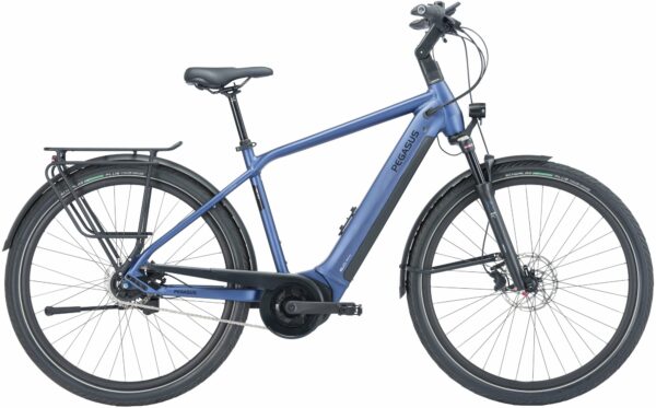 Pegasus Strong Evo 5R (750 Wh), 5 Gang Nabenschaltung, Herrenfahrrad, Diamant, Modell 2024, 28 Zoll 63 cm steel blue