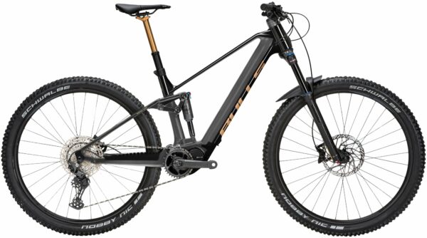 BULLS Sonic EVO AM-SL 1 (725 Wh), 11 Gang Kettenschaltung, Herrenfahrrad, Diamant, Modell 2024, 29 Zoll 48 cm black / gold