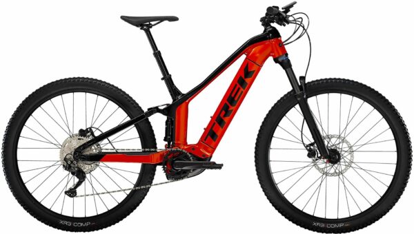 Trek Powerfly FS 4 Gen 3 625 Wh, 10 Gang Kettenschaltung, Herrenfahrrad, Diamant, Modell 2023, 29 Zoll 50 cm Lava/ Trek Black