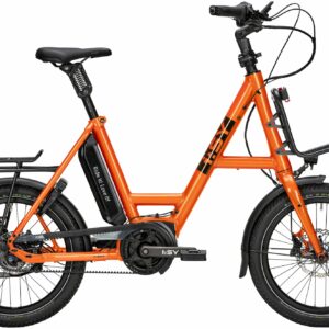 i:SY XXL E5 ZR F Comfort (545 Wh), 5 Gang Nabenschaltung, Unisexfahrrad, Kompakt, Modell 2023, 20 Zoll 51 cm happy orange