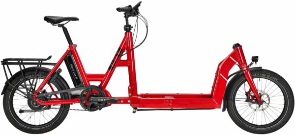 i:SY Cargo N3.8 ZR Maxi (545 Wh), stufenlose Nabenschaltung, Lastenrad, Long John, Modell 2023, 20 Zoll 47 cm poppy red