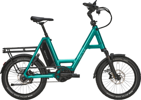 i:SY E5 ZR F CX Adventure (800 Wh), 5 Gang Nabenschaltung, Unisexfahrrad, Kompakt, Modell 2025, 20 Zoll 47 cm opal green