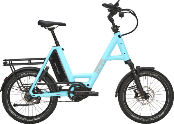 i:SY E5 ZR F CX Adventure (800 Wh), 5 Gang Nabenschaltung, Unisexfahrrad, Kompakt, Modell 2025, 20 Zoll 47 cm Dusty Blue