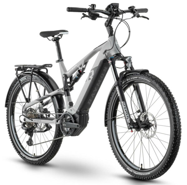Raymon CrossRay FS E 5.0 M350 grey/black/white matt 27,5" 630 Wh Diamant