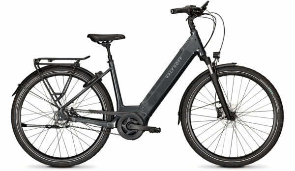 Kalkhoff IMAGE 3.B EXCITE FL (625 Wh), 5 Gang Nabenschaltung, Damenfahrrad, Wave, Modell 2024, 28 Zoll 53 cm diamondblack glossy