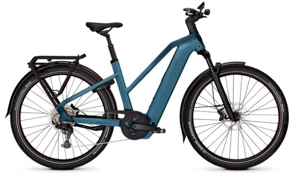 Kalkhoff ENTICE 5+ ADVANCE (800 Wh), 11 Gang Kettenschaltung, Damenfahrrad, Trapez, Modell 2025, 29 Zoll 53 cm duskblue / vintblue matt
