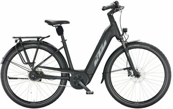 KTM CENTO 5 (500 Wh), 5 Gang Nabe, Damenfahrrad, Deep, Modell 2022/2023, 29 Zoll 56 cm black matt (grey+green)