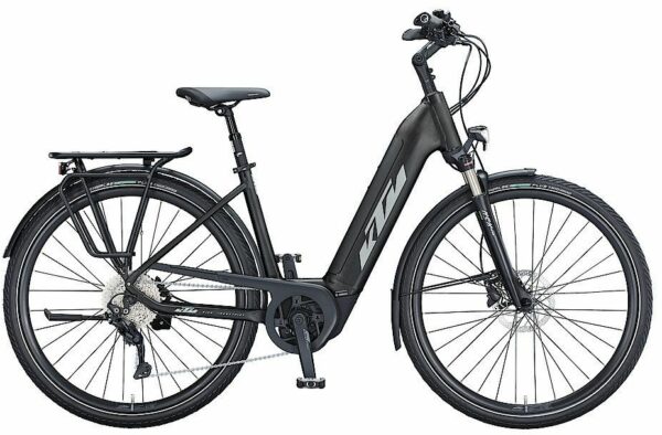 KTM CENTO 10 (625 Wh), 10 Gang Kettenschaltung, Damenfahrrad, Deep, Modell 2024, 28 Zoll 46 cm black matt (grey+green)