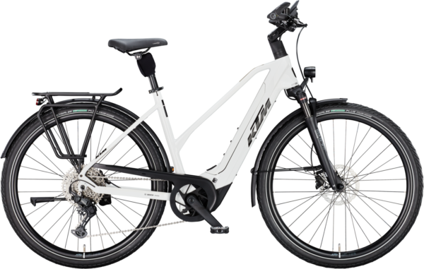KTM CENTO 10 PLUS, 10 Gang Kettenschaltung, Damenfahrrad, Trapez, Modell 2025, 28 Zoll 56 cm white (black+red)