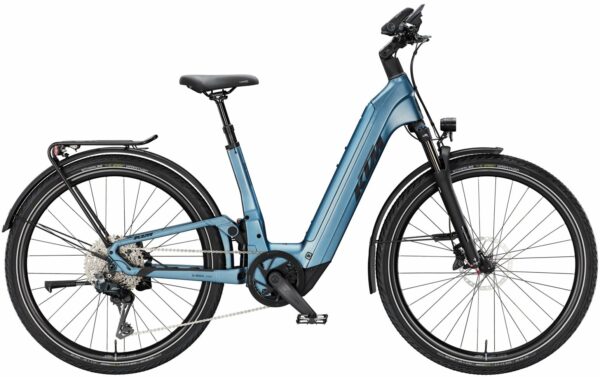 KTM MACINA STYLE FS PRIME, 11 Gang Kettenschaltung, Damenfahrrad, Deep, Modell 2025, 29 Zoll 51 cm steel blue matt (black glossy)
