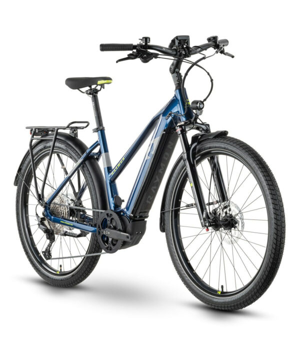 Raymon TourRay E 7.0 dark blue/grey/lime green 27,5" 630 Wh Trapez