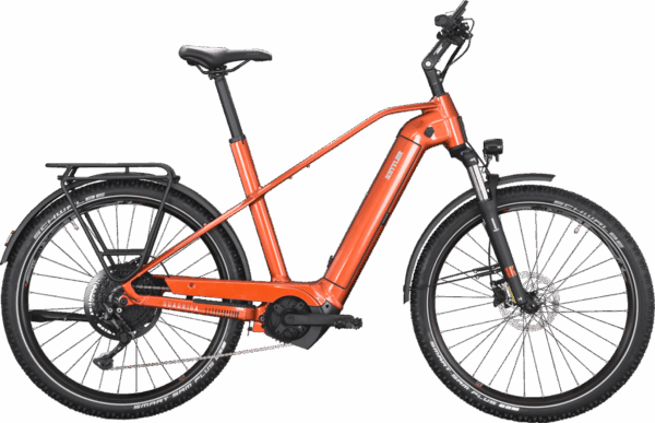 KETTLER Alu-Rad QUADRIGA TOWN & COUNTRY P10 (625 Wh), 10 Gang Kettenschaltung, Herrenfahrrad, Diamant, Modell 2024, 27,5 Zoll 56 cm sport orange shiny / black shiny