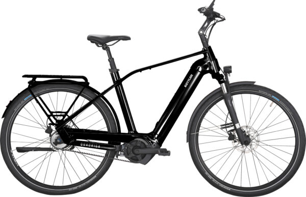 KETTLER Alu-Rad QUADRIGA P5 BELT (RT) (625 Wh), 5 Gang Nabenschaltung, Herrenfahrrad, Diamant, Modell 2024, 28 Zoll 58 cm black shiny