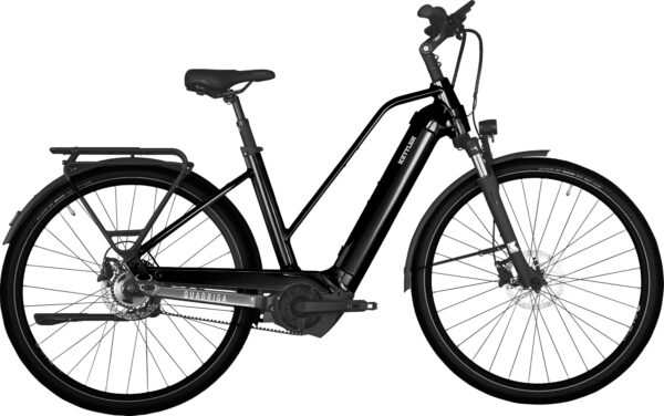 KETTLER Alu-Rad QUADRIGA P5 BELT (RT) (625 Wh), 5 Gang Nabenschaltung, Damenfahrrad, Trapez, Modell 2024, 28 Zoll 48 cm black shiny