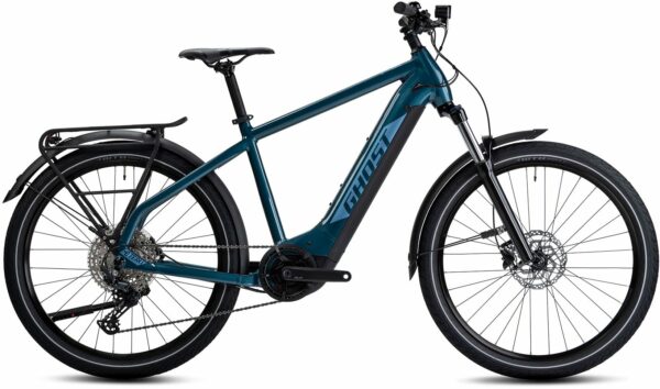 GHOST E-Teru Y Universal EQ (630 Wh), 12 Gang Kettenschaltung, Herrenfahrrad, Diamant, Modell 2022, 27,5 Zoll 45.5 cm dirty blue/blue grey - glossy