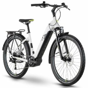 Raymon CrossRay E 5.0 M350 white/black/lime green 27,5" 500 Wh Wave