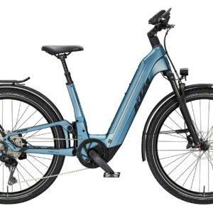 KTM MACINA STYLE FS PRIME Di2 STEEL BLUE MATT (BLACK GLOSSY) 28" 800 Wh Wave