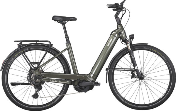 KETTLER Alu-Rad QUADRIGA COMP CX11 LG (750 Wh), 11 Gang Kettenschaltung, Erwachsenenfahrrad, Wave, Modell 2024, 28 Zoll 53 cm classic green shiny