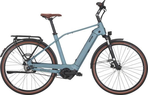 KETTLER Alu-Rad QUADRIGA P5 BELT RT (625 Wh), 5 Gang Nabenschaltung, Erwachsenenfahrrad, Diamant, Modell 2024, 28 Zoll 53 cm modern blue matt