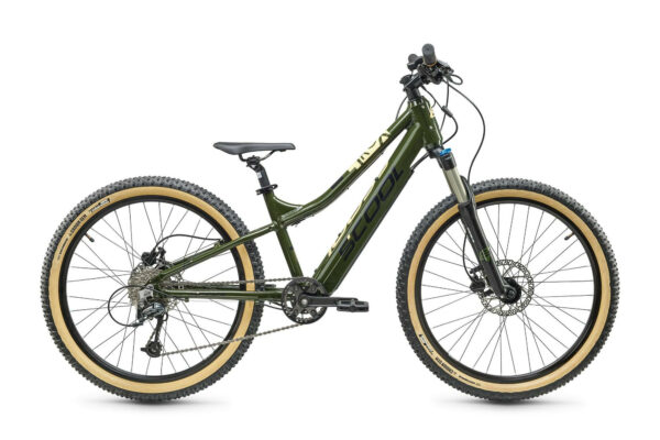 S'COOL e-troX race Olive/Beige 24" 252 Wh Diamant