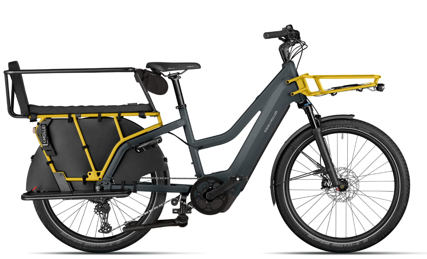 Riese & Müller Multicharger3 Mixte FAMILY - 27,5 Zoll 625Wh 10K Trapez - utility grey/ curry matt