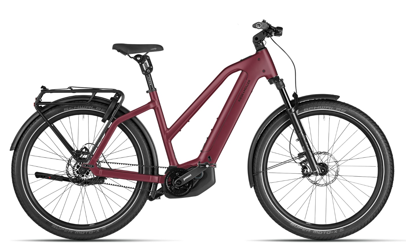 Riese & Müller Charger5 Mixte pinion - 27,5 Zoll 800Wh Pinion E1.12 Trapez - dark red matt