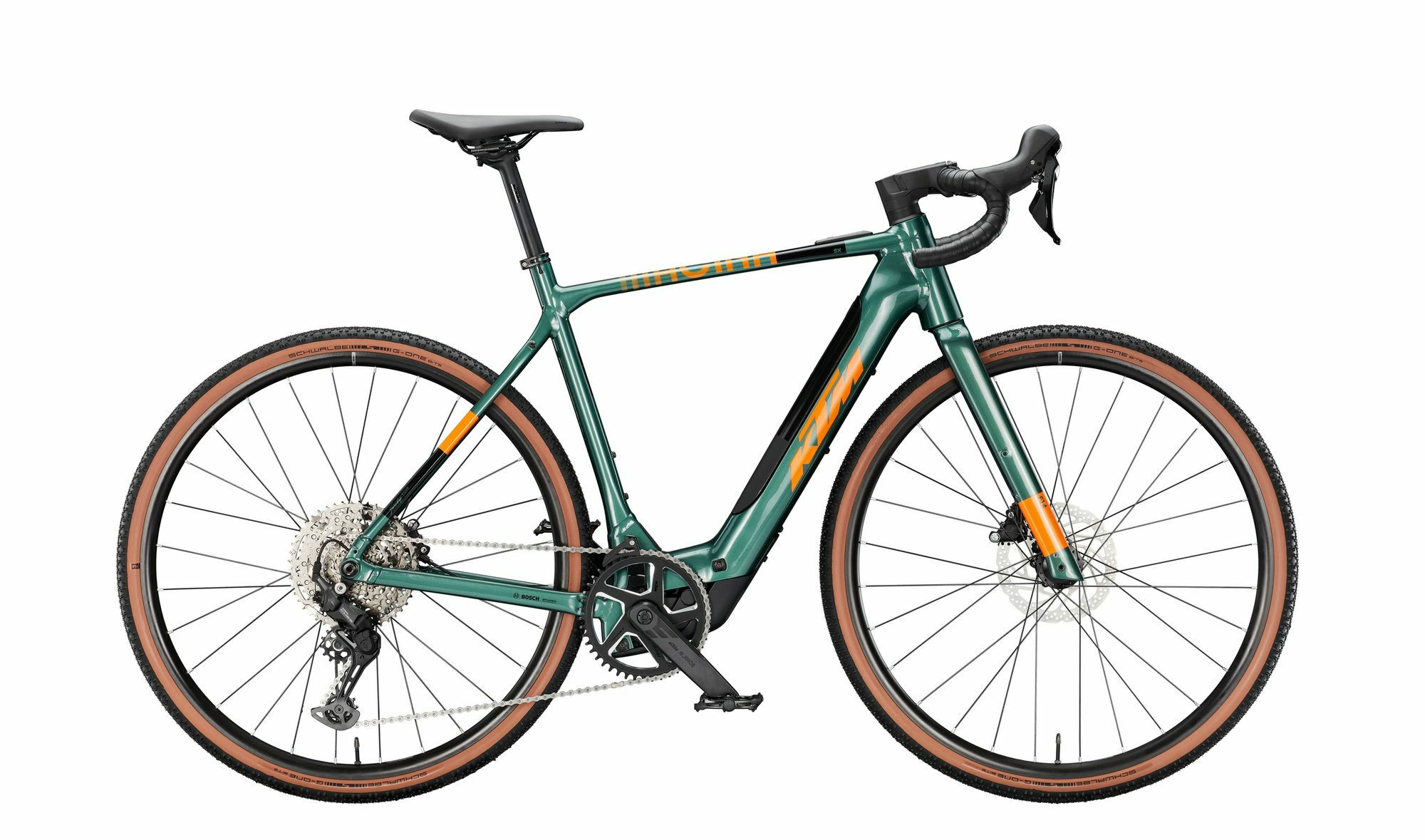 KTM MACINA GRAVELATOR SX 20 OXYGEN GREEN (FRESH ORANGE) 28" 400 Wh Diamant