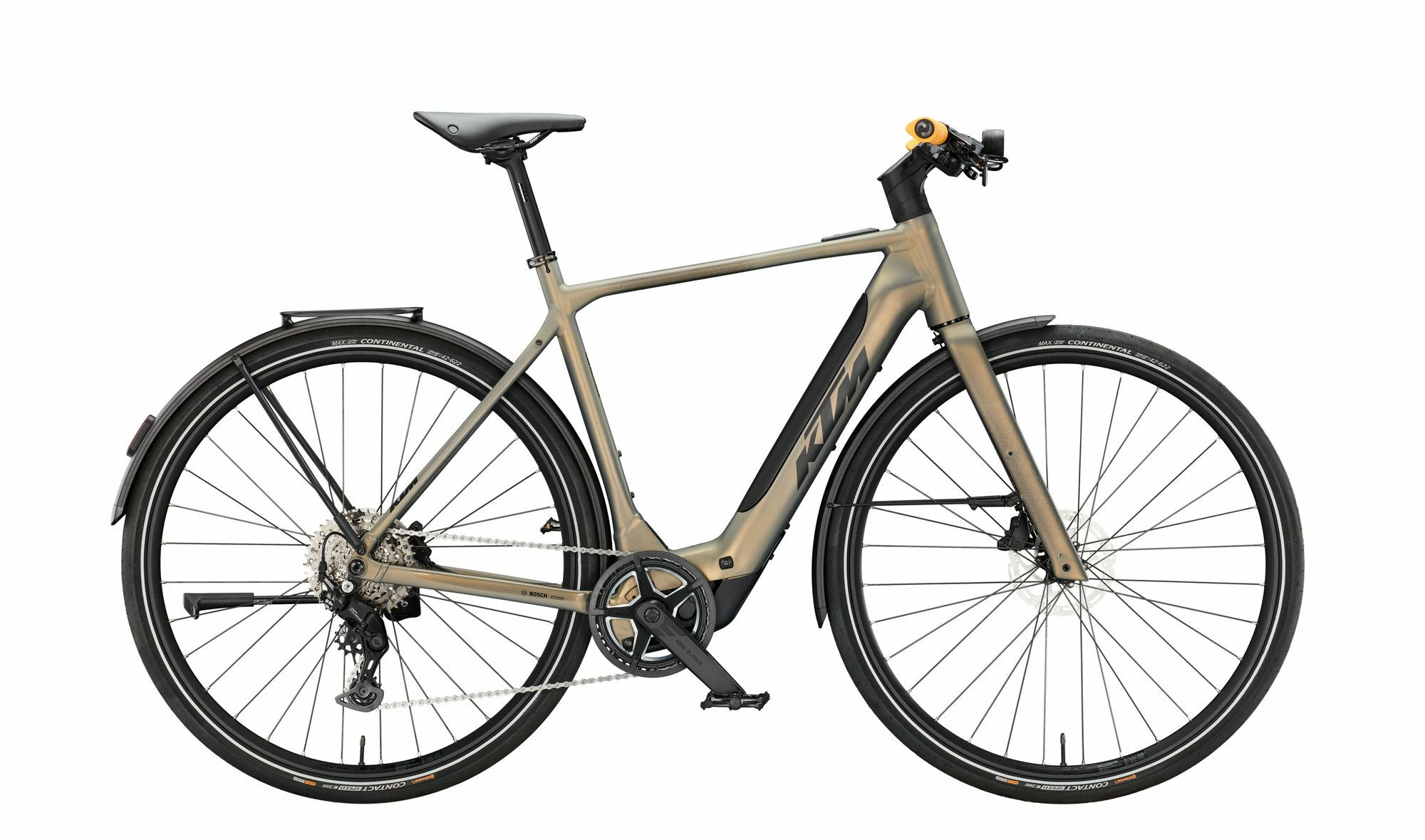 KTM MACINA URBANATOR SX OLIVE PEARL MATT (BLACK+AMBER) 28" 400 Wh Diamant