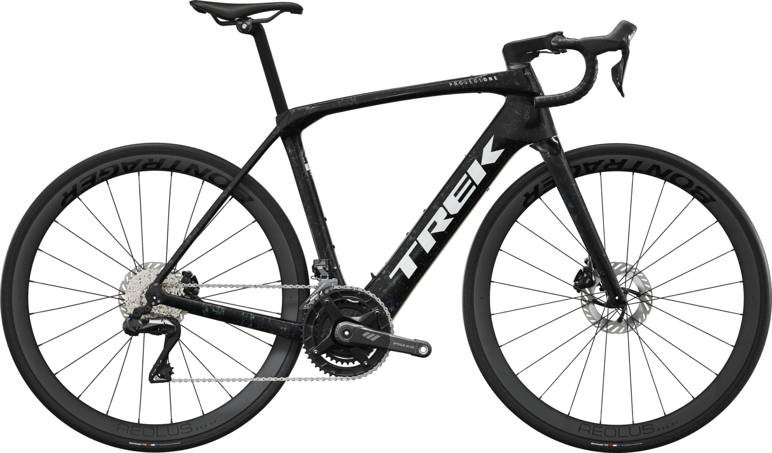 Trek Domane+ SLR 7 - 2025 - Carbon Smoke/Prismatic Marble | 54 | TQ LED-Display mit Bluetooth- & ANT+-Konnektivität | 360Wh