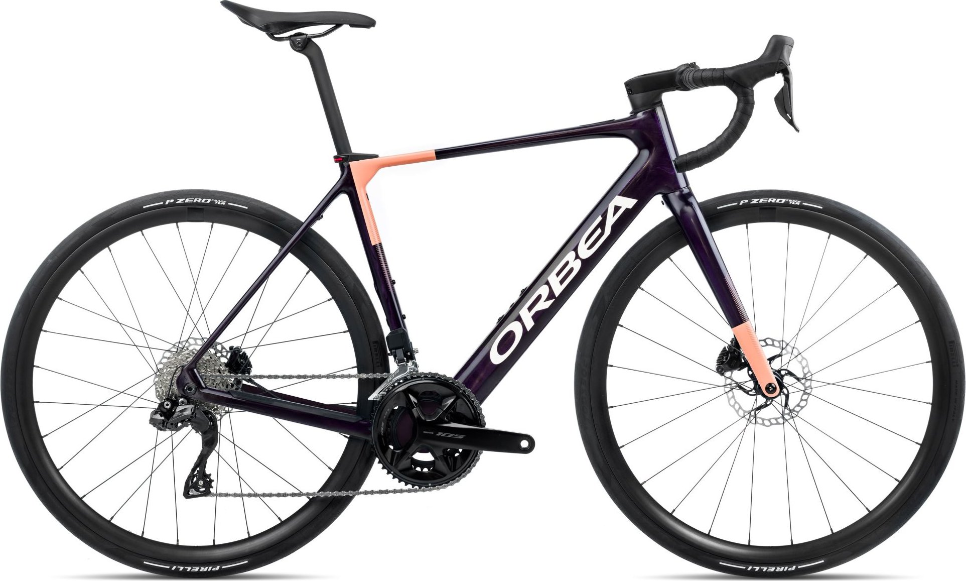 Orbea Gain M30i - 2026 - Fantasy Purple Carbon View (Gloss) - Orange Cloud (Matt) | S