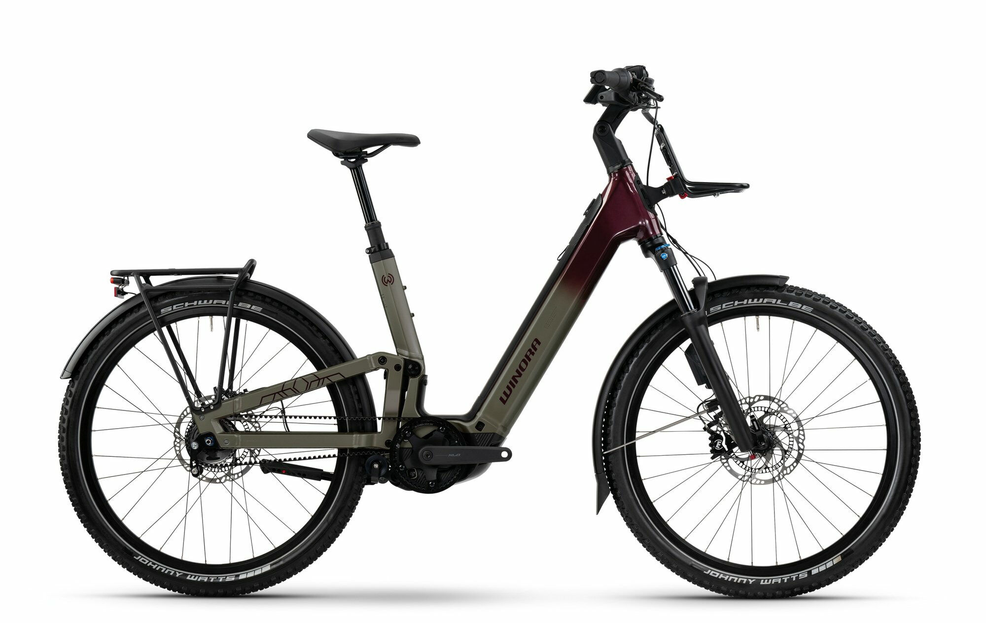 Winora Sinus FS R5f Pro sand/deep red glänzend 27,5" 800 Wh Wave