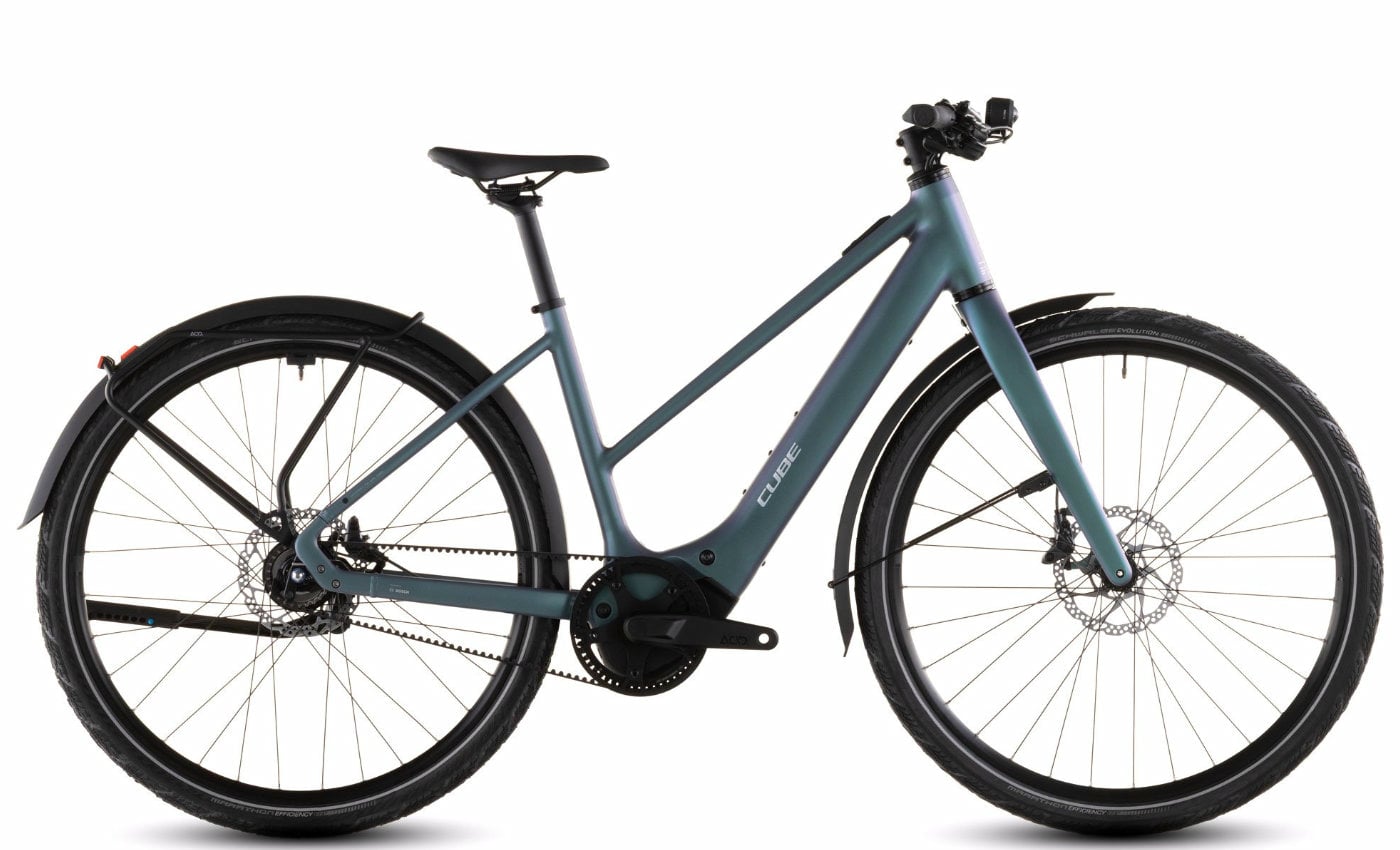 Cube Editor Hybrid SLT 400X FE - 28 Zoll 400Wh 11N Trapez - smaragdgrey´n´prism