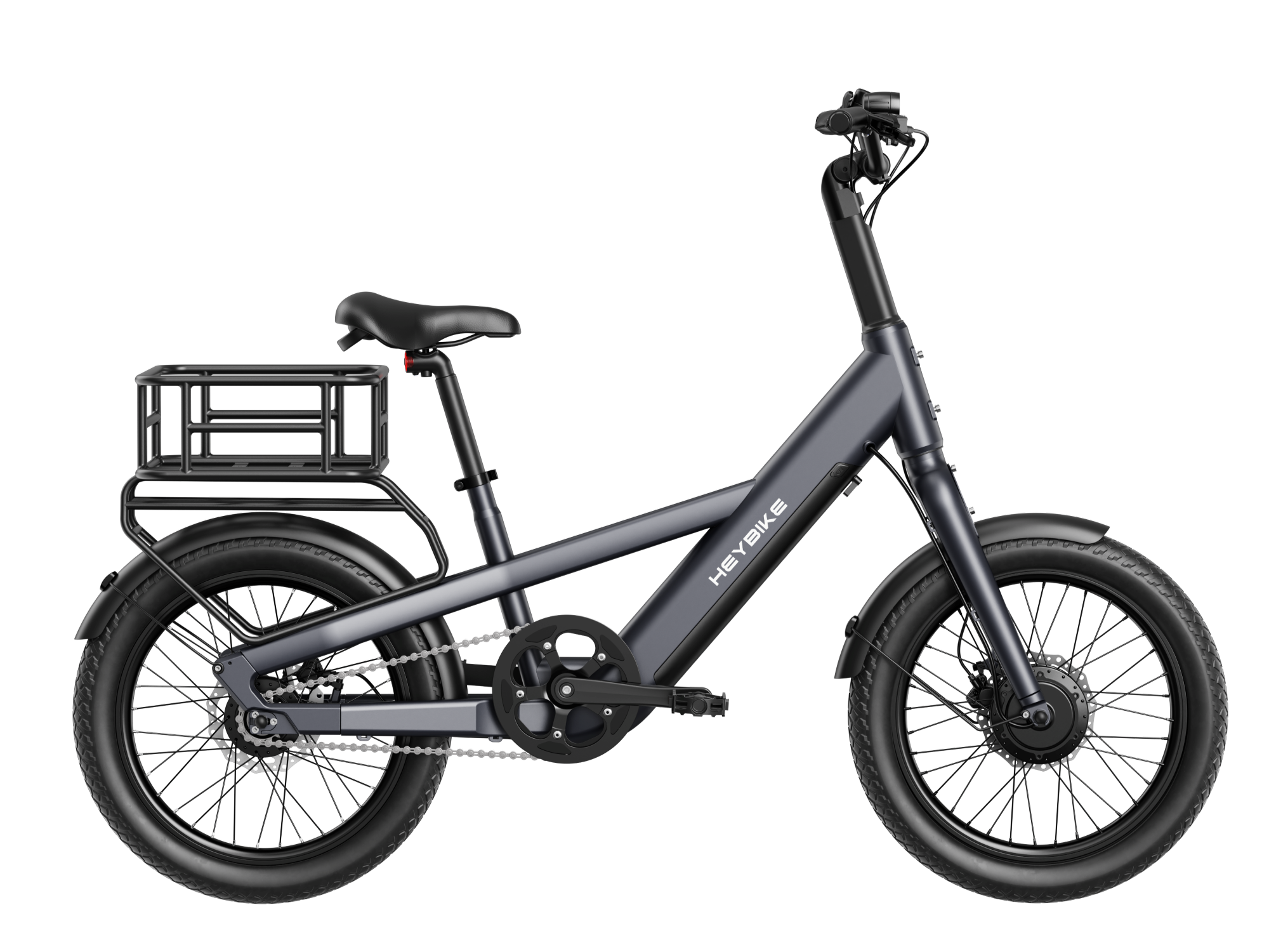 EC Compact City - Spacegrau / Mit Gepäckträger und Korb