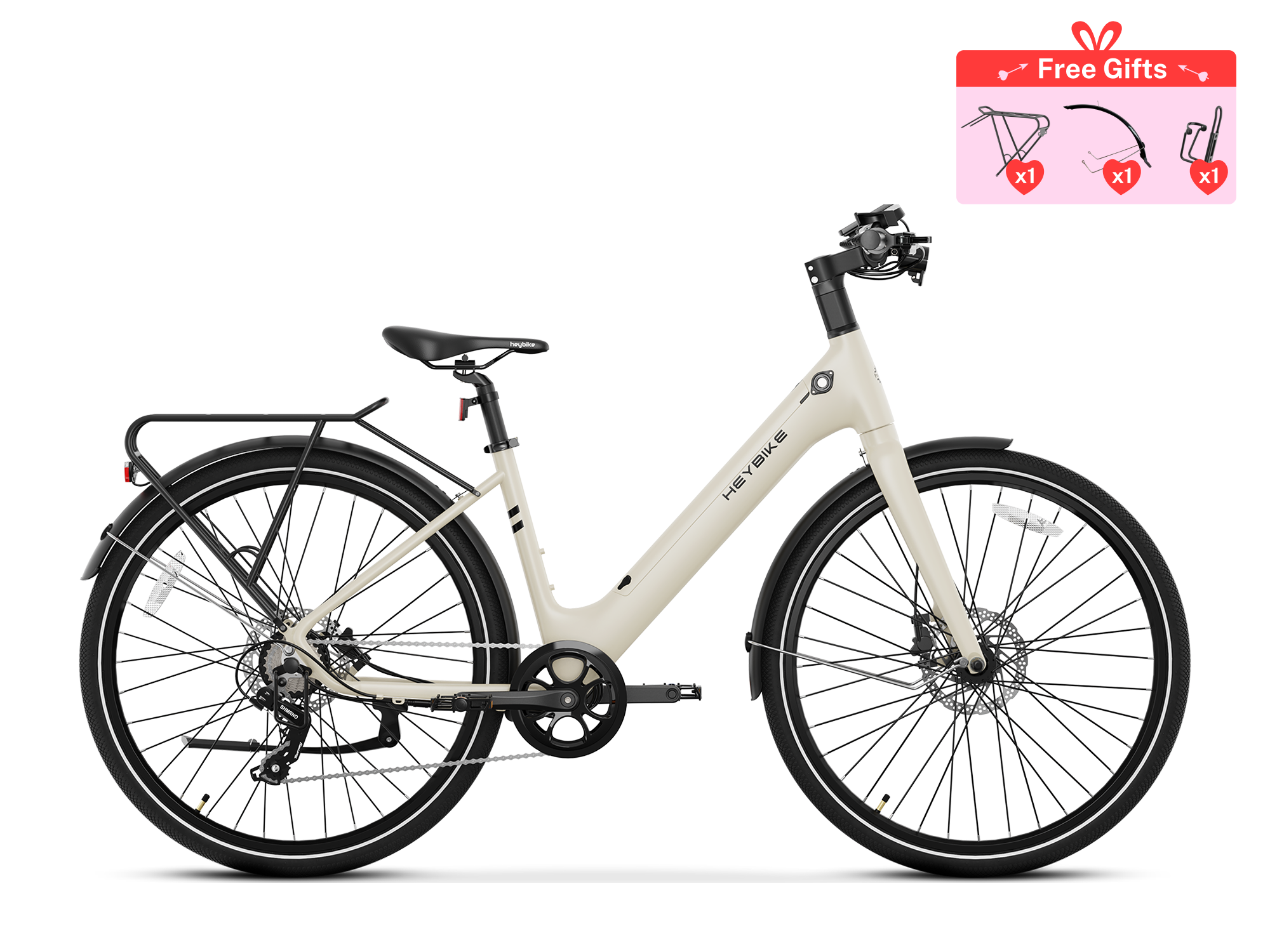 Heybike EC 1-ST - Buttrig Weiß / standard