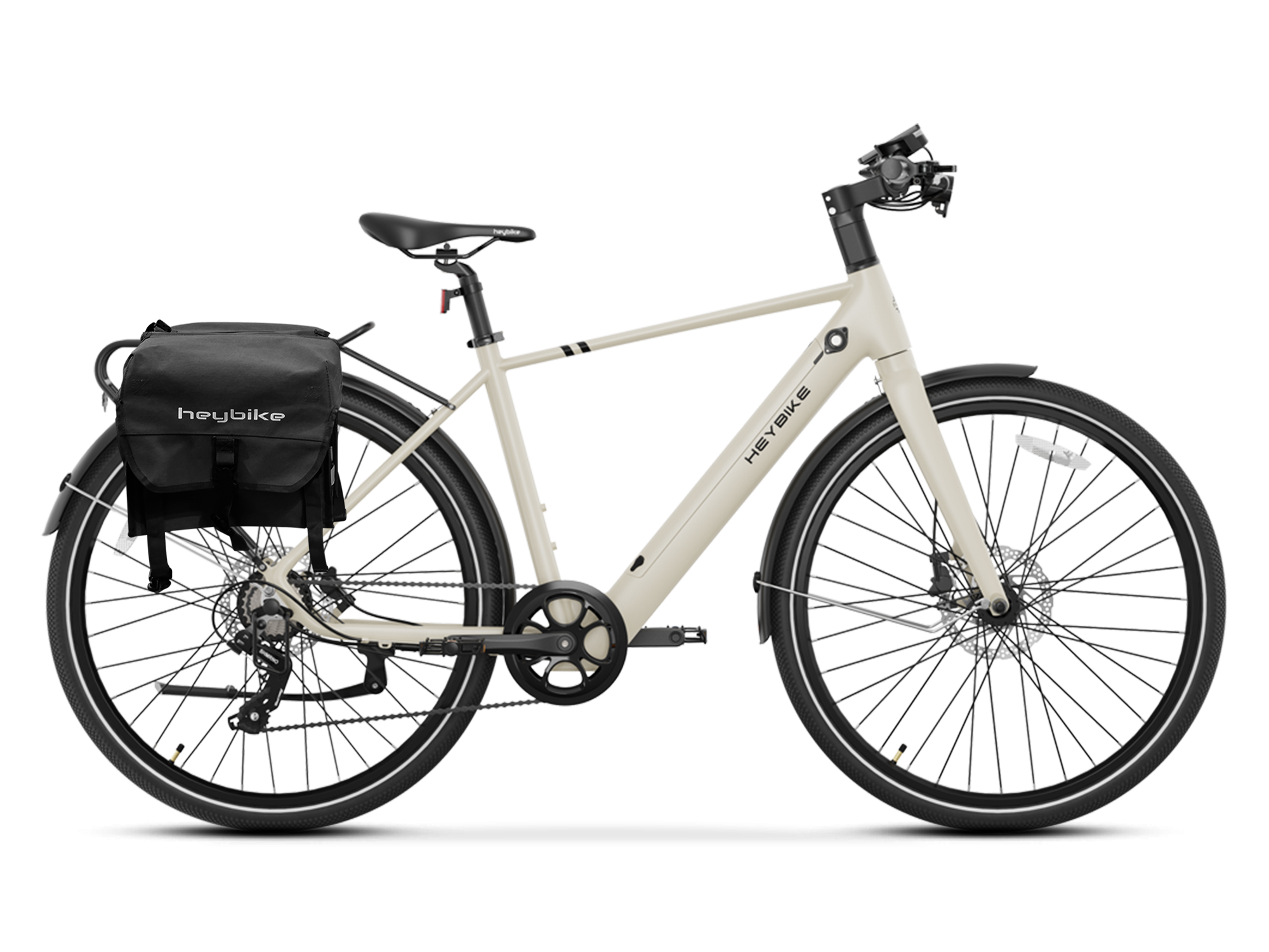 Heybike EC 1 - Buttrig Weiß / L - for 165 - 190 cm / mit schwarzer Tasche