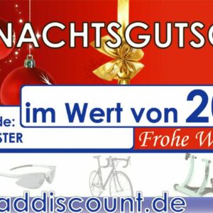 Raddiscount Weihnachts-Gutschein 500 Euro frei Haus