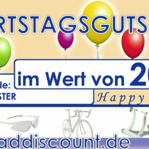Raddiscount Geburtstags-Gutschein 20 Euro