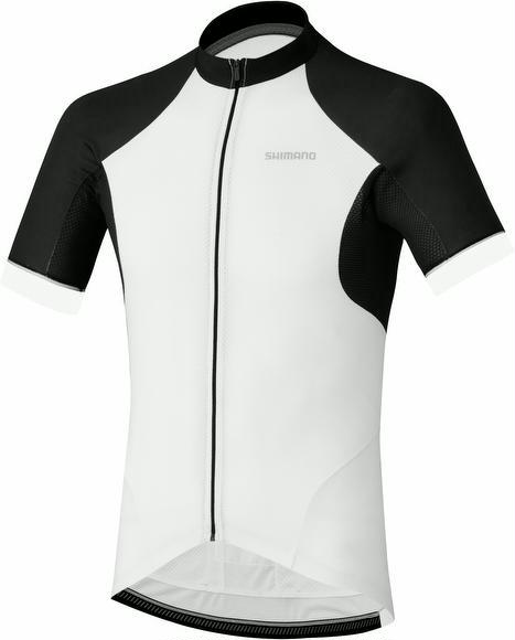 Trikot Shimano Escape Jersey Weiß Herren L, weiß/schwarz