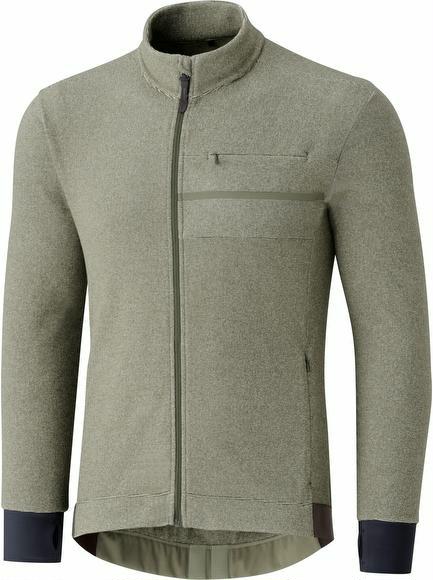 Wintertrikot Shimano Transit Fleece Jersey Grün XL