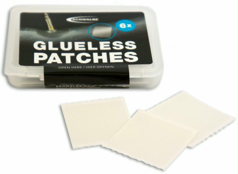 Reparaturkästchen Schwalbe Glueless Patches selbstklebend