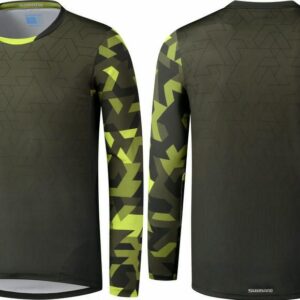 Trikot MTB Shimano Myoko L.S. Jersey Langarm Herren L, Schwarz/Blau