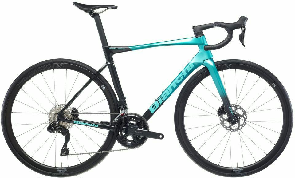 Rennrad Bianchi Specialissima COMP 105 Di2 Carbon 2026 57 cm, Celeste-Schwa frei Haus