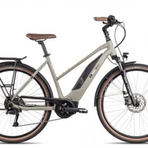 2R Manufaktur ELO 9 Trapez | moosgrau matt/black/perlweiss | 46 cm | E-Trekkingräder