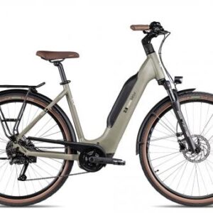 2R Manufaktur ELO 9 Wave | moosgrau matt/black/perlweiss | 46 cm | E-Trekkingräder