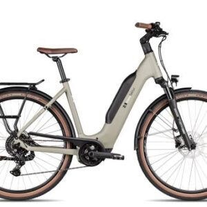 2R Manufaktur ELO 9 Wave | moosgrau matt/perlweiß | 46 cm | E-Trekkingräder