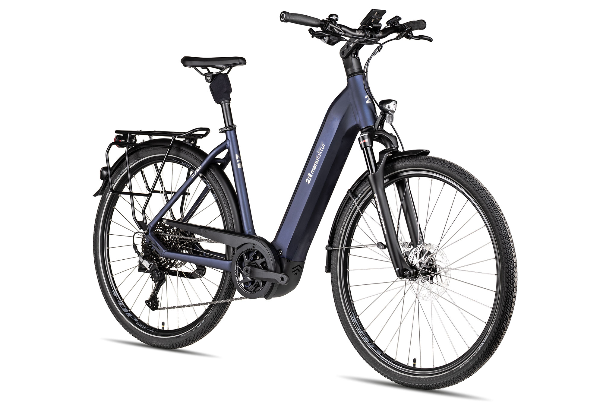 2R Manufaktur ELX 11 Wave | blauschwarz matt/silber/titan | 56 cm | E-Trekkingräder – Bild 2